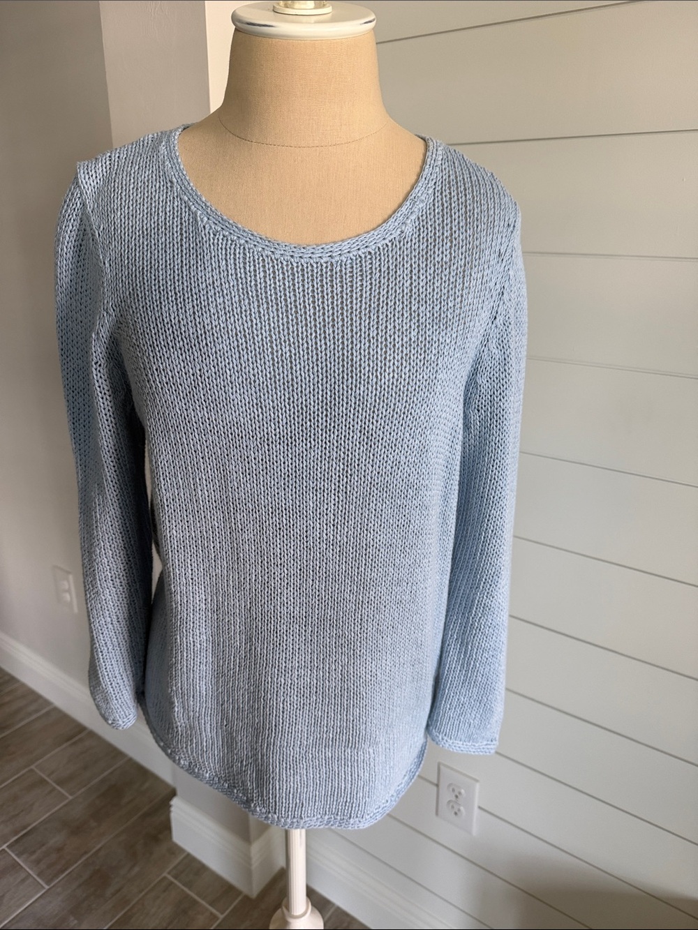 I.McLaughlin Raelyn Light Blue Women's Knit Sweater- Medium